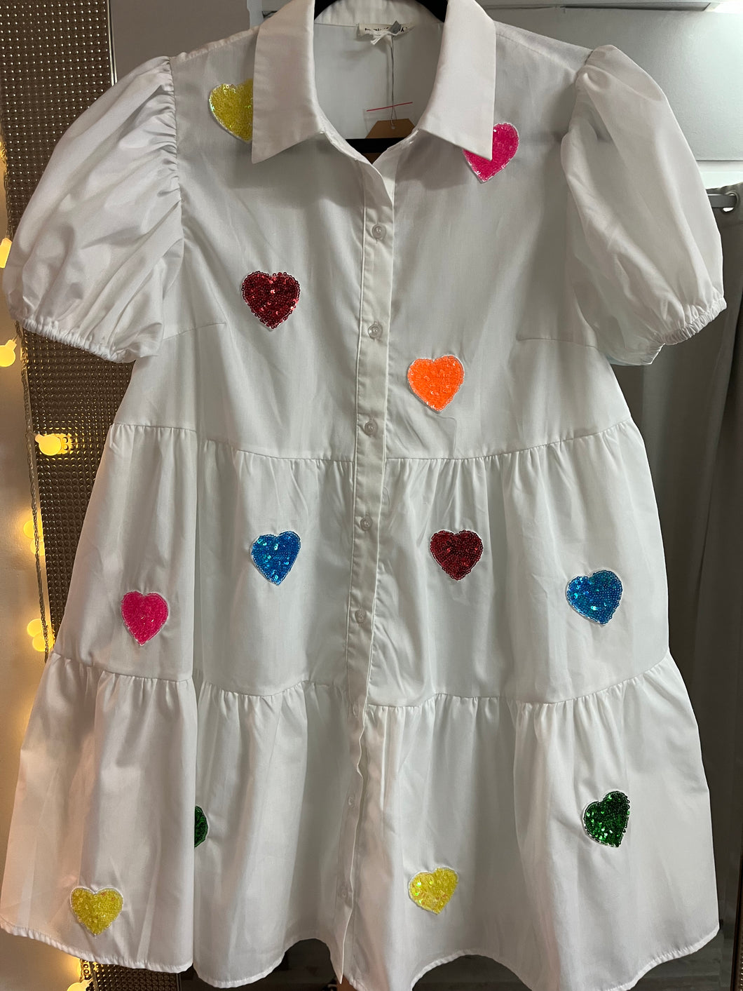 White Hearts Dress