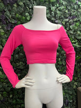 Load image into Gallery viewer, PIA Pink Off Shoulder Crop Top
