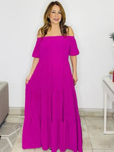 Load image into Gallery viewer, Off shoulder maxi dress
