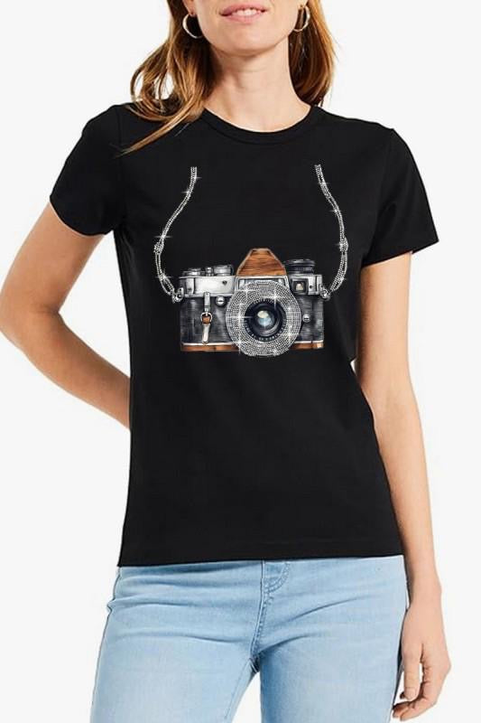 Regular Sleeve Camera T-Shirt