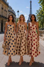 Load image into Gallery viewer, Belted Polka Dot Midi Dress
