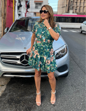 Load image into Gallery viewer, Green Floral Mini Dress

