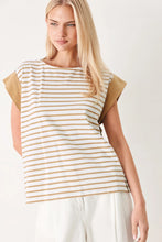 Load image into Gallery viewer, Tan Striped Top
