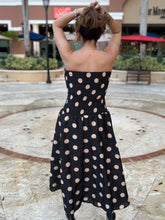 Load image into Gallery viewer, Polkadot Strapless Midi Dress
