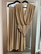 Load image into Gallery viewer, Gold Bodysuit And Skirt Set

