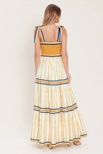 Load image into Gallery viewer, Yellow and Blue Stripes Maxi Dress
