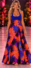 Load image into Gallery viewer, Halter Print Maxi Dress
