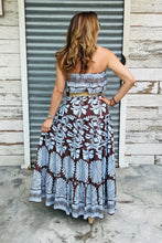 Load image into Gallery viewer, Strapless Print Maxi Dress

