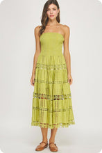 Load image into Gallery viewer, Eyelet Lace Strapless Dress
