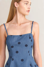 Load image into Gallery viewer, Midnight Polka Peplum Top
