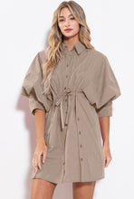 Load image into Gallery viewer, Khaki Cargo Mini Dress
