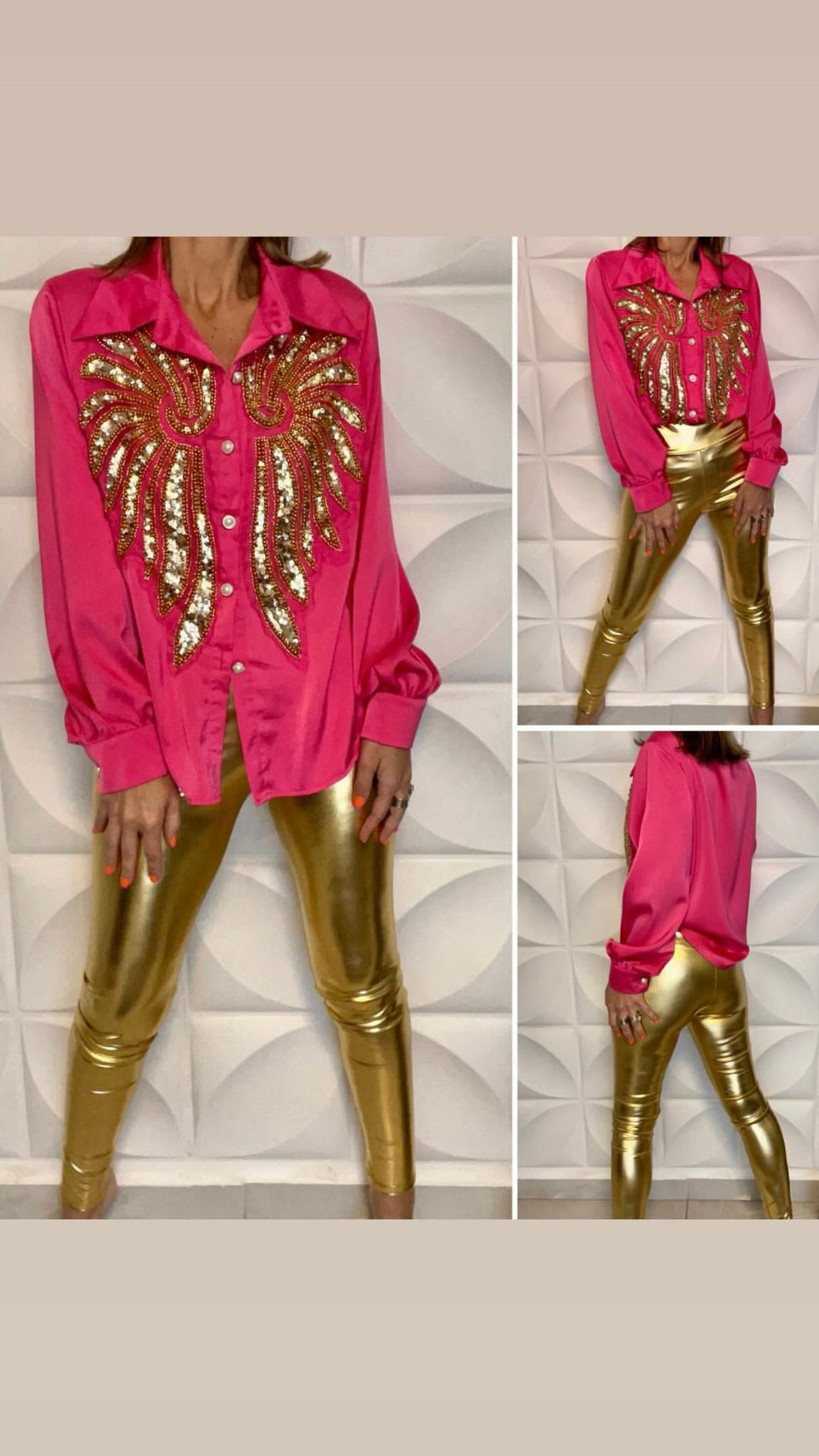 Gold Beaded Blouse