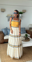 Load image into Gallery viewer, Yellow and Blue Stripes Maxi Dress
