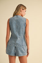 Load image into Gallery viewer, Denim Vest and Shorts Set
