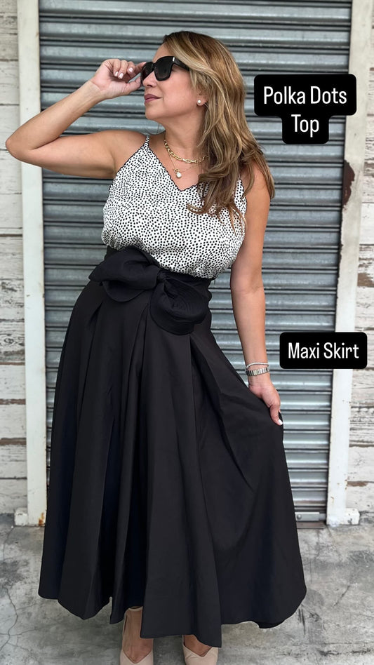 Bow Detail Maxi Skirt
