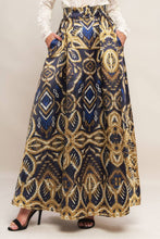Load image into Gallery viewer, Belted Gold Print Maxi Skirt
