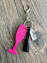 Load image into Gallery viewer, Champagne flute Key Chain
