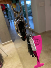 Load image into Gallery viewer, Champagne flute Key Chain
