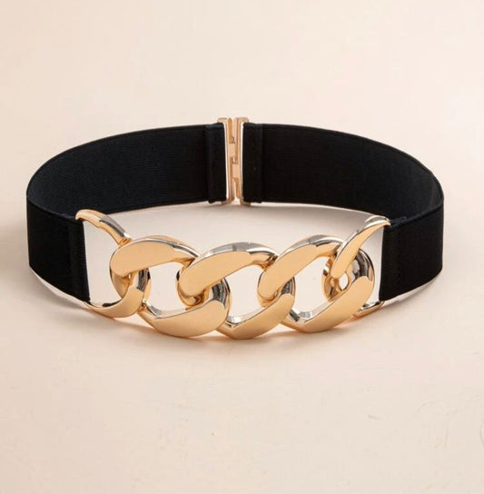 Large Chain stretch black belt